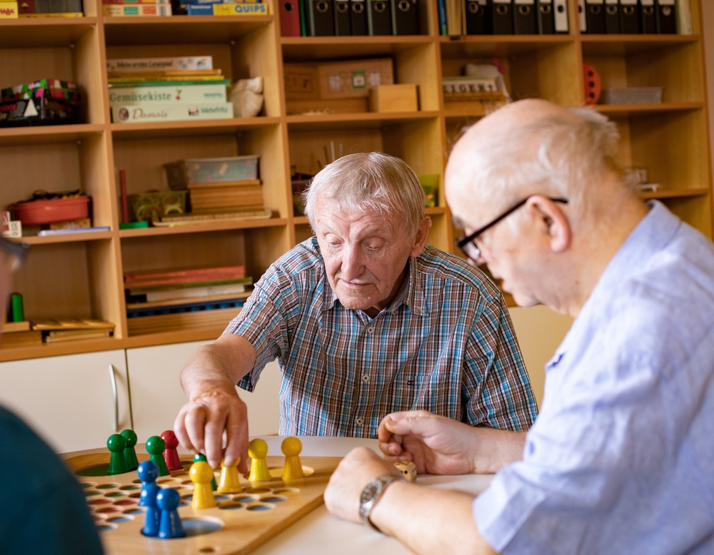 Beim Brettspiel "Mensch ägere Dich nicht". Beim Brettspiel "Mensch ägere Dich nicht".
